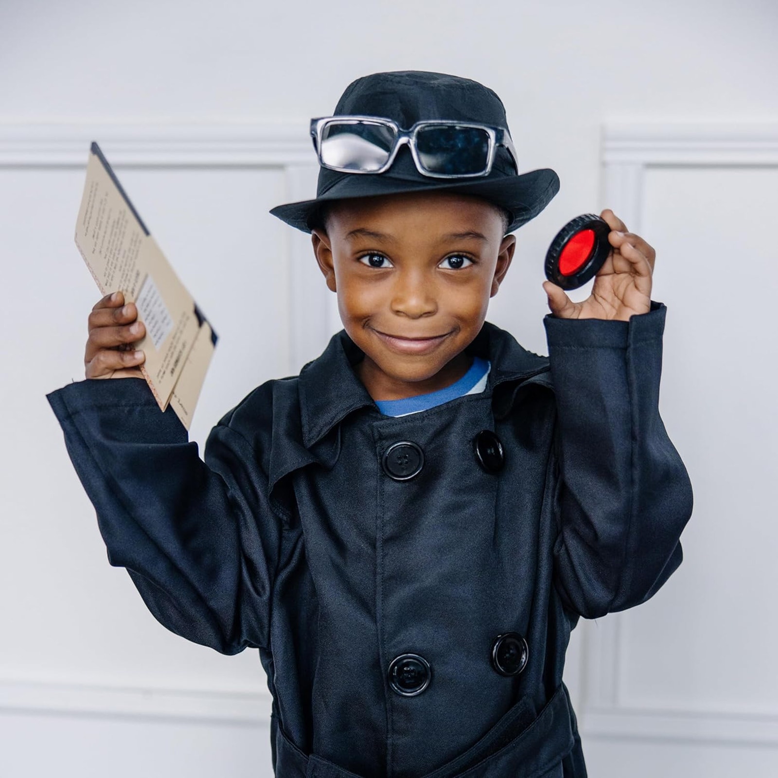 Nwt Melissa & Doug Kids Spy Costume Trench Coat & Fedora Hat Size 5-8 — image 6 of 8